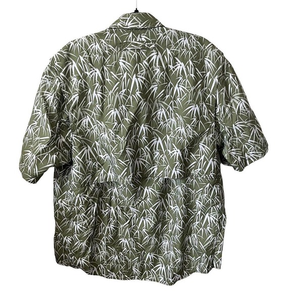 Duluth Trading Co. Men’s Green Floral Hawaiian Vented Shirt L Cool Plus - Picture 2 of 5